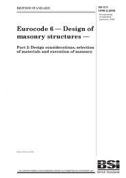 Eurocode 6 - Design of masonry structures. Design considerations, selection of materials and execution of masonry (incorporating corrigendum September 2009)