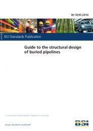 Guide to the structural design of buried pipelines (Withdrawn)