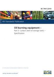 Oil burning equipment. Carbon steel oil storage tanks - specification