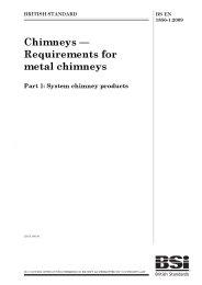 Chimneys - Requirements for metal chimneys. System chimney products