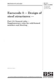 Eurocode 3: Design of steel structures. General rules - Supplementary rules for cold-formed members and sheeting (incorporating corrigendum November 2009) (Superseded but remains current)
