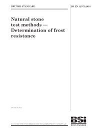 Natural stone test methods - Determination of frost resistance