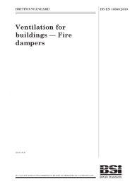 Ventilation for buildings - fire dampers