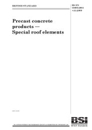Precast concrete products. Special roof elements (+A1:2009)