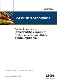 Code of practice for instrumentation in process control systems: installation design and practice