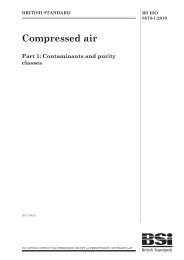 Compressed air. Contaminants and purity classes