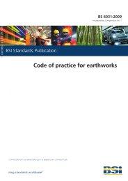 Code of practice for earthworks (incorporating corrigendum No.1)