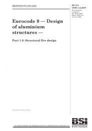 Eurocode 9: Design of aluminium structures. Structural fire design (incorporating corrigenda December 2008, March 2009 and October 2009) (Superseded but remains current)