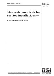 Fire resistance tests for service installations. Linear joint seals (+A1:2010) (Withdrawn)