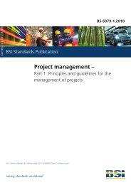 Project management. Principles and guidelines for the management of projects (Withdrawn)