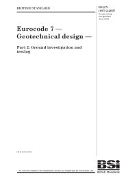 Eurocode 7: Geotechnical design. Ground investigation and testing (incorporating corrigendum June 2010)