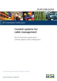 Conduit systems for cable management. Particular requirements. Conduit systems buried underground (incorporating corrigendum November 2010) (Superseded but remains current)