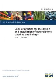 Code of practice for the design and installation of natural stone cladding and lining. General (Withdrawn)