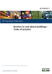 Barriers in and about buildings - Code of practice