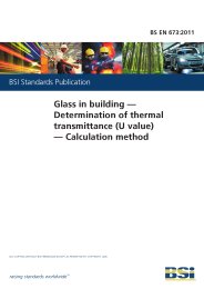 Glass in building - Determination of thermal transmittance (U value) - Calculation method