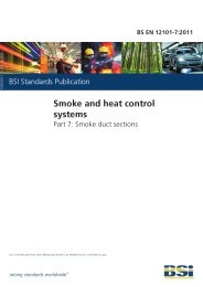 Smoke and heat control systems. Smoke duct sections
