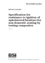Specification for resistance to ignition of upholstered furniture for non-domestic seating by testing composites (+A1:2011)