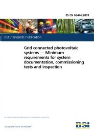 Grid connected photovoltaic systems - minimum requirements for system documentation, commissioning tests and inspection (Withdrawn)