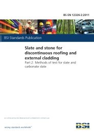 Slate and stone for discontinuous roofing and external cladding. Methods of test for slate and carbonate slate