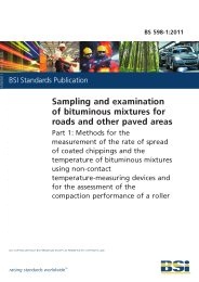 Sampling and examination of bituminous mixtures for roads and other paved areas. Methods for the measurement of the rate of spread of coated chippings and the temperature of bituminous mixtures using non-contact temperature-measuring devices and for the assessment of the compaction performance of a roller