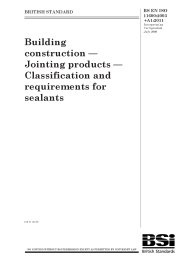Building construction - Jointing products - Classification and requirements for sealants (+A1:2011) (incorporating corrigendum July 2006)