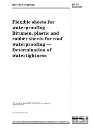 Flexible sheets for waterproofing - bitumen, plastic and rubber sheets for roof waterproofing - determination of watertightness