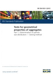 Tests for geometrical properties of aggregates. Determination of particle size distribution - Sieving method