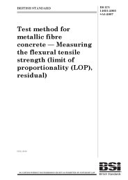 Test method for metallic fibre concrete - Measuring the flexural tensile strength (limit of proportionality (LOP), residual) (+A1:2007)