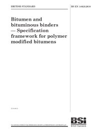 Bitumen and bituminous binders. Specification framework for polymer modified bitumens