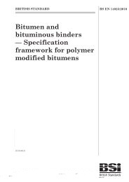 Bitumen and bituminous binders. Specification framework for polymer modified bitumens