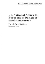 UK National annex to Eurocode 3: Design of steel structures. Steel bridges (+A1:2012)