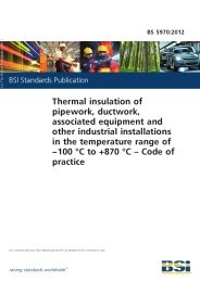 Thermal insulation of pipework, ductwork, associated equipment and other industrial installations in the temperature range -100°C to +870°C - Code of practice