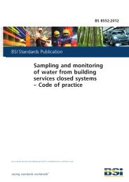 Sampling and monitoring of water from building services closed systems - Code of practice