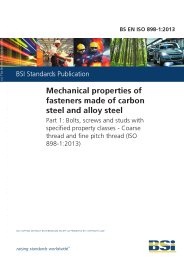 Mechanical properties of fasteners made of carbon steel and alloy steel. Bolts, screws and studs with specified property classes - Coarse thread and fine pitch thread (ISO 898-1:2013)
