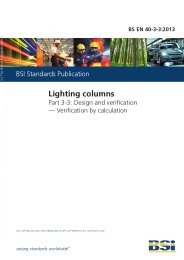 Lighting columns. Design and verification - Verification by calculation