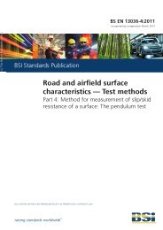 Road and airfield surface characteristics - Test methods. Method for measurement of slip/skid resistance of a surface: The pendulum test (incorporating corrigendum March 2013)