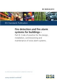 Fire detection and alarm systems for buildings. Code of practice for the design, installation, commissioning and maintenance of voice alarm systems