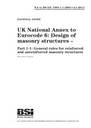 UK National Annex to Eurocode 6 - Design of masonry structures. General rules for reinforced and unreinforced masonry structures (+A1:2012) (Superseded but remains current)