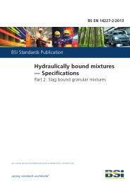 Hydraulically bound mixtures - Specifications. Slag bound granular mixtures