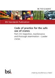 Code of practice for safe use of cranes. Inspection, maintenance and thorough examination - Loader cranes
