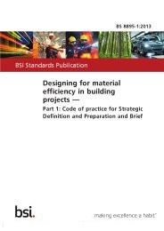 Designing for material efficiency in building projects. Code of practice for strategic definition and preparation and brief