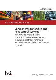Components for smoke and heat control systems. Code of practice on functional recommendations and calculation methods for smoke and heat control systems for covered car parks