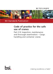 Code of practice for the safe use of cranes. Inspection, maintenance and thorough examination - Cargo handling and container cranes