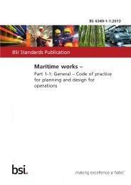 Maritime works. General - Code of practice for planning and design for operations
