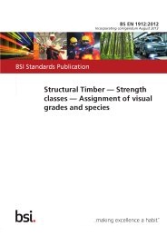 Structural timber - Strength classes - Assignment of visual grades and species (incorporating corrigendum August 2013)