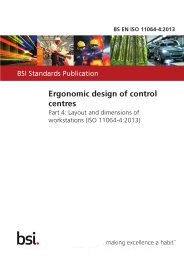 Ergonomic design of control centres. Layout and dimensions of workstations