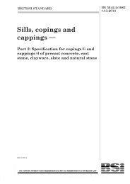 Sills, copings and cappings. Specification for copings and cappings of precast concrete, cast stone, clayware, slate and natural stone (+A1:2014)