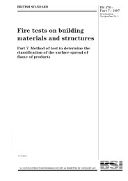 Fire tests on building materials and structures. Method of test to determine the classification of the surface spread of flame of products (incorporating corrigendum No. 1)