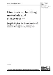 Fire tests on building materials and structures. Method for determination of the fire resistance of elements of construction (general principles) (incorporating amendment No. 1 and corrigendum No. 1)