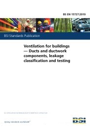 Ventilation for buildings - Ducts and ductwork components, leakage classification and testing
